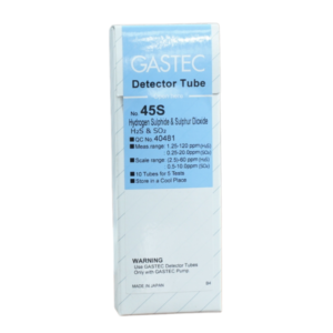 Tubo detector para Sulfuro de Hidrógeno (H₂S) y Dióxido de Azufre (SO₂) GASTEC 45S